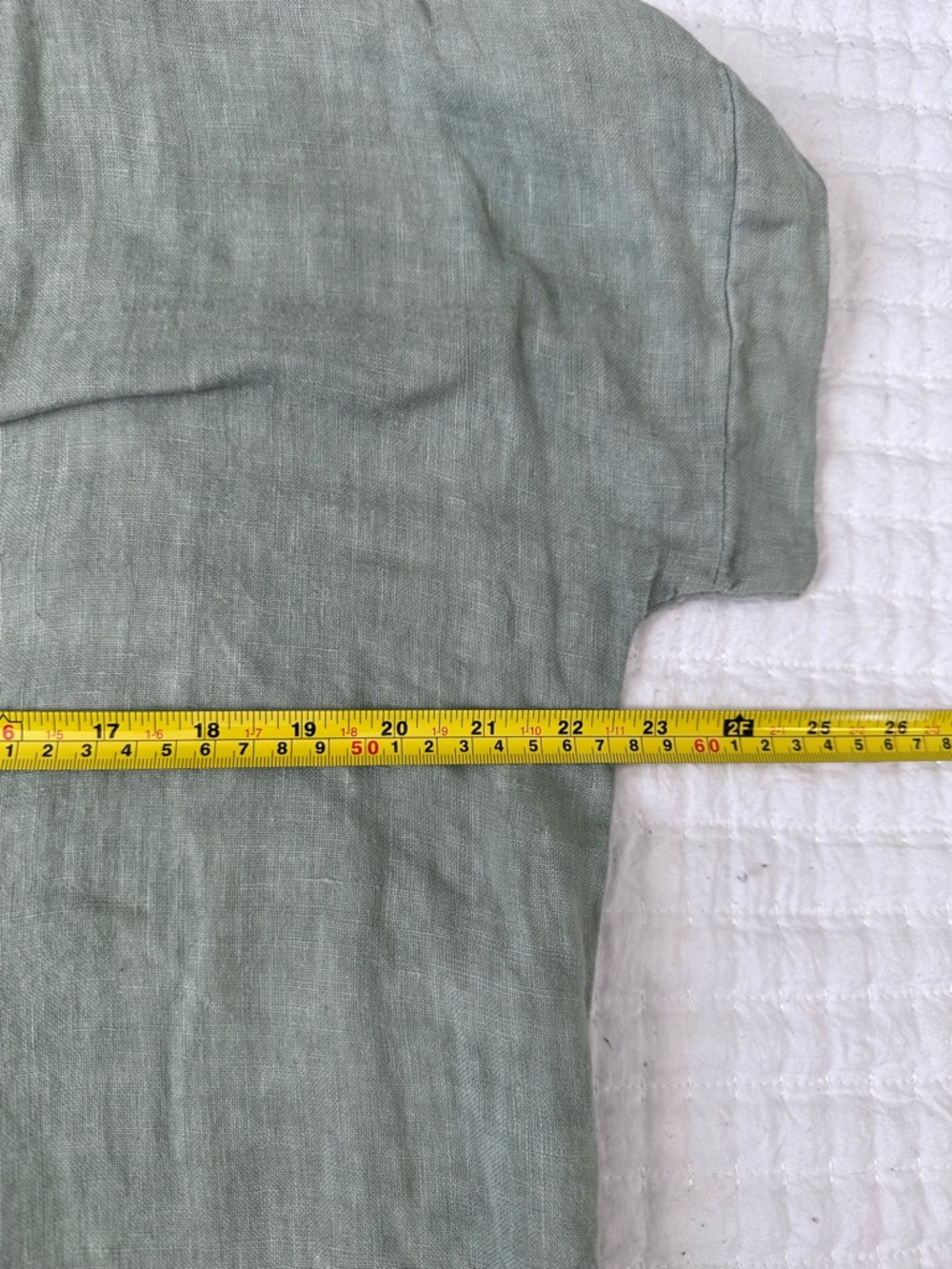 Terzo Millennio Italian Linen Tunic Top light teal Sz M - Picture 4 of 6